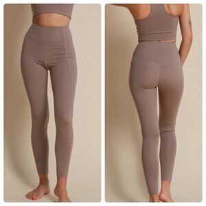 Girlfriend Collective Compressive Leggings Womens Small Brown High Rise Workout